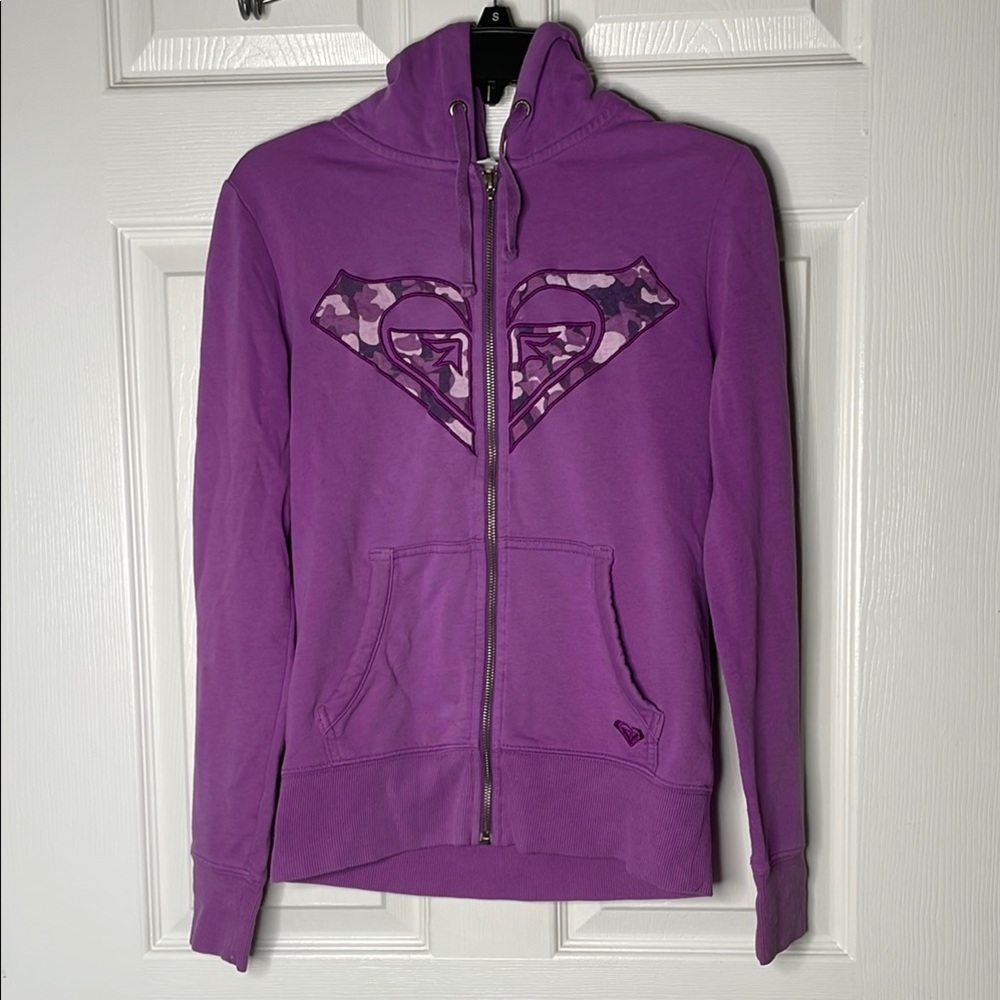Roxy zip up sweatshirt hoodie Y2K